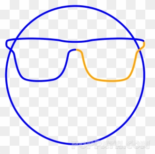 How To Draw A Sunglasses Emoji Pop - Emoji Clipart