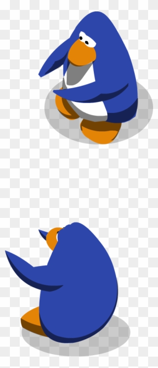 Old Blue Clapping Penguins - Club Penguin Transparent Gif Clipart