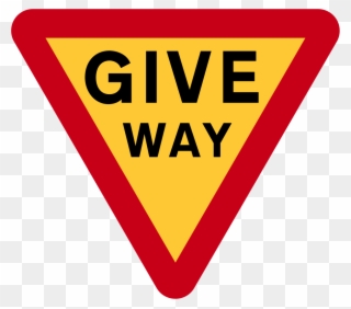 Nigeria Road Sign Give Way Svg Wikimedia Commons - Stop Road Signs Uk Clipart