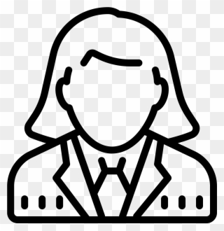 It's A Simplified Portrait Of A Head Bearing A Female - Businessman Icon Png Line Clipart