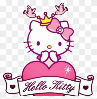 Hellokitty Sanrio Kitty Princess Pink - Sketsa Gambar Hello Kitty Clipart