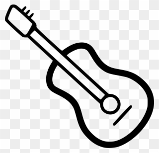 Guitar Svg Png Icon Free Download - Guitar Drawing Png Clipart