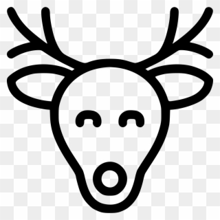 Rudolf Deer Comments - Christmas Icon Deer Black And White Clipart