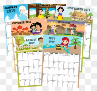 November 2018 Disney Calendar , Png Download - Free Printables Disney Calendar 2019 Clipart