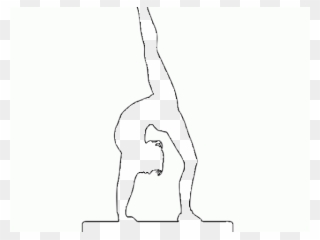 Gymnastics Silhouette - Gymnast Silhouette On Beam Clipart