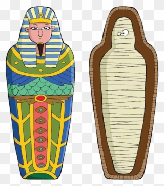 卡通手绘埃及旅游埃及法老木乃伊png - Sarcophagus Cartoon Clipart