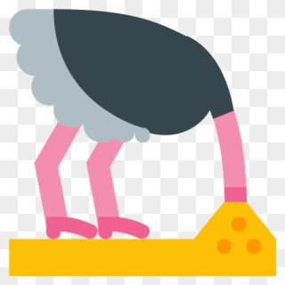 An Ostrich Head In The Sand Icon Is Shown - Common Ostrich Clipart