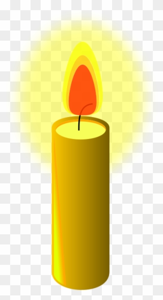 Free Beeswax Candle - Yellow Candle Clip Art - Png Download