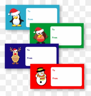 Christmas Gift Labels - Sticker Clipart
