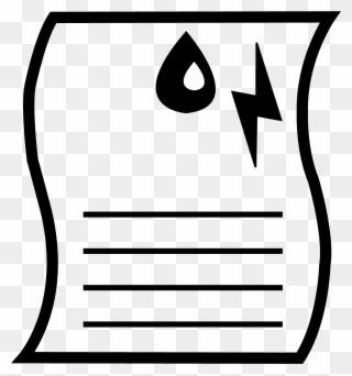 Online Utility Bill Payment - Line Art Clipart