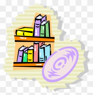 Clip Library Library Bookshelf Vector Cartoon - Png Download
