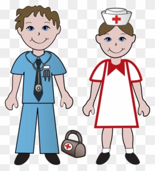 Clip Art Nursing Image - Doctor And Nurse Clipart - Png Download