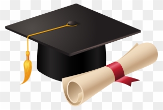 Graduation Cap And Diploma Png Clipart