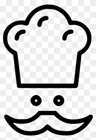Hat Moustache Avatar Svg - Chef Hat Logo Png Clipart