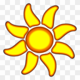 Vacation, Sunflower Sunshine Flower Sun Heat Warmth - Rayos De Sol Para Dibujar Clipart