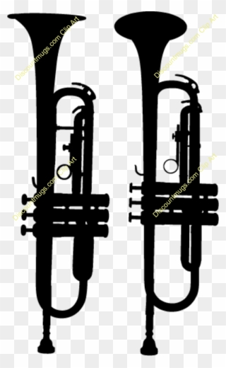 Trumpet Clipart Trumpet Baritone Saxophone Sticker - Trumpet Designs Rectangle Magnet - Png Download