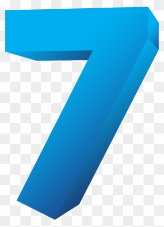 Blue Number Seven Transparent Png Clip Art Image Gallery - Number Seven Clip Art