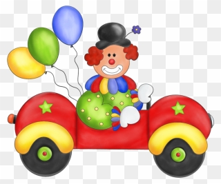 Bubble Gum Machine Clipart - Clown In A Car Clipart - Png Download