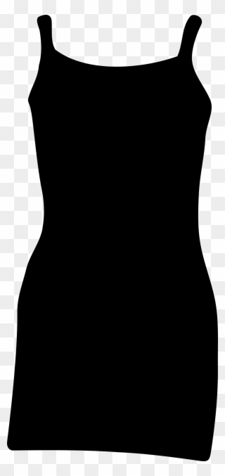Formal Dress Silhouette Clip Art - Black Dress No Background - Png Download