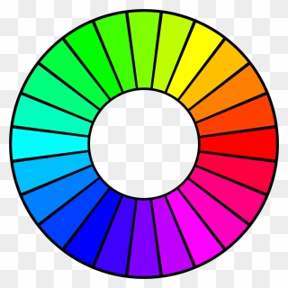 Color Wheel Drawing Hue Tertiary Color - Clip Art Color Wheel - Png Download