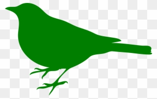 Svg Freeuse Bird Silueta Green Stencils - Green Bird Clip Art - Png Download