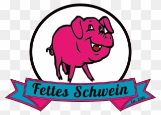 Fettes Schwein Logo Clipart