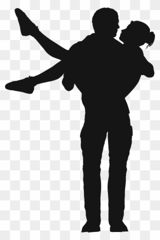 Couple Silhouette - Boy And Girl Png Clipart