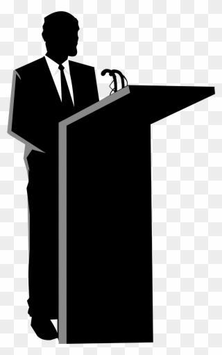 Speech Giving Lori S Lane Adding Clipart To Word 2016 - Person In A Podium - Png Download