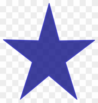 Navy Clipart - Transparent Blue Star Png