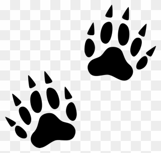Svg Free Library Animal Footprints Clipart - Wolverine Paw Print Clip Art - Png Download