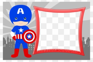 Convite Capitão America Para Imprimir - Cute Captain America Clipart - Png Download