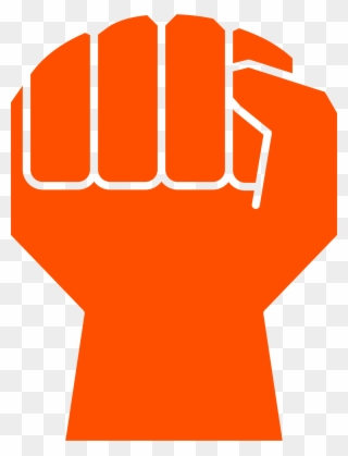 Big Image - Orange Fist Clipart