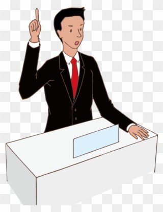 Young Politician Speach - Illustration Clipart