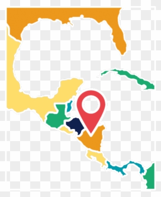 Central America Map - Costa Rica Clipart