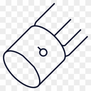 Single Button Barrel Cuff - Line Art Clipart