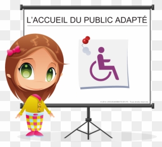 Définition Handicap - Cute Girl Tile Coaster Clipart
