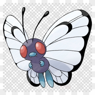 Pokemon Png Flying Clipart Butterfree Caterpie Video - Pokemon Let's Go Butterfree Transparent Png