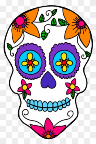 Day Of The Dead Clipart Female Skull - Sugar Skull Mask Clipart - Png Download