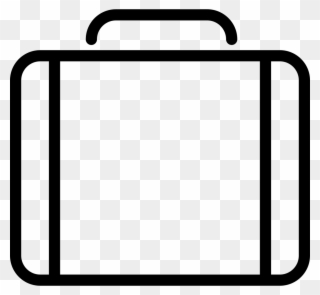 Outline Image Of Briefcase Png - Briefcase White Outline Png Clipart