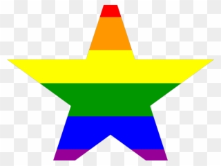 Polygon Clipart Five Point Star - Rainbow Star Png Transparent Png