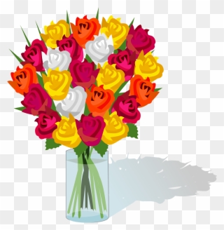 Bouquet - Bunch Of Flowers Clipart - Png Download