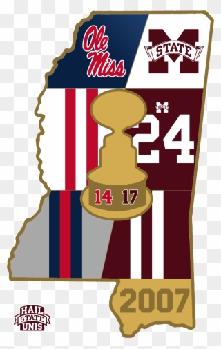 Egg Bowl Uniform History Hail State Unis - Rico Ncaa Mississippi State Bulldogs Small Static Decal Clipart