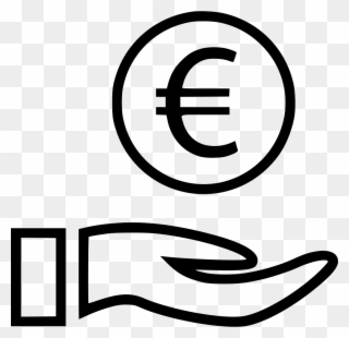 Euro Sign Hands Coin Svg Png Icon - Hand With Dollar Sign Clipart