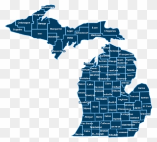 Map Of Michigan - Michigan Solo And Ensemble Medals Clipart