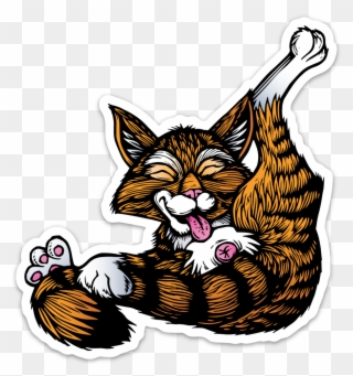 Buttlicker Cat Sticker - Sticker Clipart