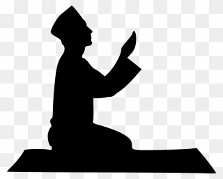Praying Islam Silhouette Clipart