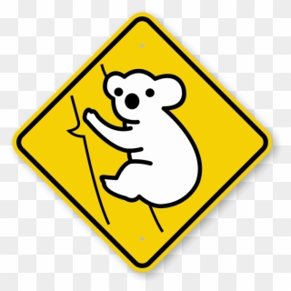 Koala Crossing Sign - Koala Sign Clipart