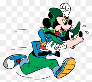 Goofy And Mickey Running Clipart