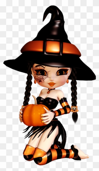 Clip Library Library Brujita Halloween Png Fotos Pinterest - Brujitas Lindas De Halloween Transparent Png