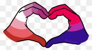 Lesbian-bi Girl Solidarity Sticker - Bisexuality Clipart